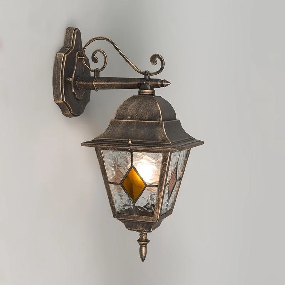 QAZQA antigua - Landelijke Wandlamp voor buiten - 1 lichts - D 255 mm - Brons - Buitenverlichting QAZQA Antigua - Landelijke Wandlamp Voor Buiten - 1 Lichts - D 255 Mm - Brons - Buitenverlichting -Tuinmeubelseries Winkel 1200x1200 1363