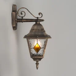 QAZQA Antigua - Landelijke Wandlamp Voor Buiten - 1 Lichts - D 255 Mm - Brons - Buitenverlichting 3 QAZQA Antigua - Landelijke Wandlamp Voor Buiten - 1 Lichts - D 255 Mm - Brons - Buitenverlichting -Tuinmeubelseries Winkel 1200x1200 1365