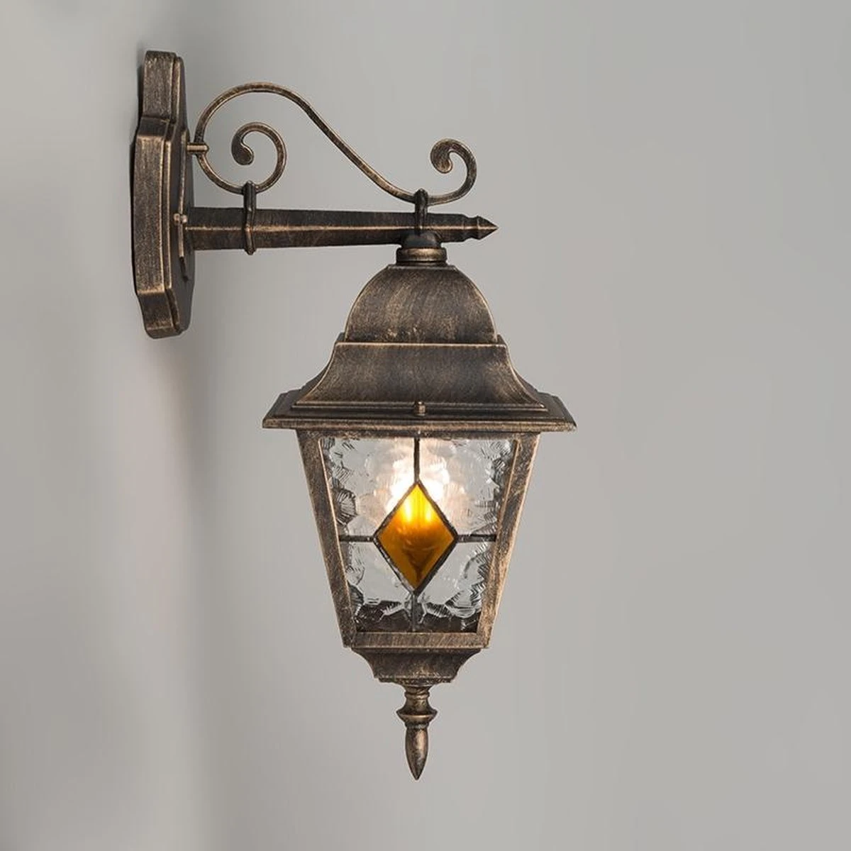 QAZQA antigua - Landelijke Wandlamp voor buiten - 1 lichts - D 255 mm - Brons - Buitenverlichting QAZQA Antigua - Landelijke Wandlamp Voor Buiten - 1 Lichts - D 255 Mm - Brons - Buitenverlichting -Tuinmeubelseries Winkel 1200x1200 1365