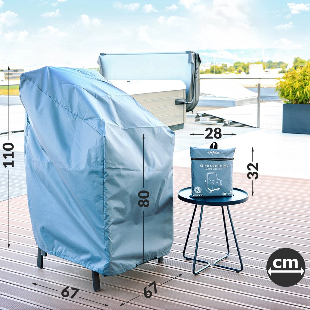 Chefarone Beschermhoes Tuinstoelen - Tuinstoelen Hoes - Tuinmeubelen - Weerbestendig - UV-bescherming - Grijs Chefarone Beschermhoes Tuinstoelen - Tuinstoelen Hoes - Tuinmeubelen - Weerbestendig - UV-bescherming - Grijs -Tuinmeubelseries Winkel 1200x1200 140