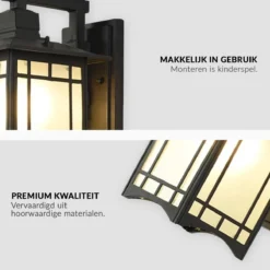 SensaHome Oriental - Klassieke Industriële Tuinlamp Buitenlamp | Luxe Wandlamp Met Japans Aziatische Stijl - Zwart 4 SensaHome Oriental - Klassieke Industriële Tuinlamp Buitenlamp | Luxe Wandlamp Met Japans Aziatische Stijl - Zwart -Tuinmeubelseries Winkel 1200x1200 1407