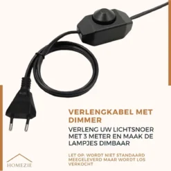 Homezie Lichtsnoer | 16 Meter | Waterdicht | 30 Kunststof LED Lampjes Warm Wit | Lampjes Slinger | Tuinverlichting | Tuinverlichting Buiten Lichtsnoeren | Lichtsnoer Buiten | Prikkabel | Kerstverlichting Buiten -Tuinmeubelseries Winkel 1200x1200 1436
