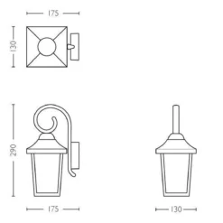 Philips Buzzard Buitenwandlamp - Zwart -Tuinmeubelseries Winkel 1200x1200 1450