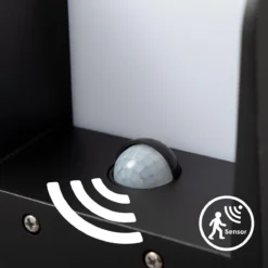 B.K.Licht - Buiten Wandlamp - Met Bewegingssensor - Middenbalk - Voor Buiten - Netstroom - Metalen - Rechthoekige - Zwarte Wandlampen - Met 1 Lichtpunt - IP44 - Buitenverlichting - Buitenlamp - E27 Fitting - 25.5x12x10 Cm - Excl. Lichtbron -Tuinmeubelseries Winkel 1200x1200 1469