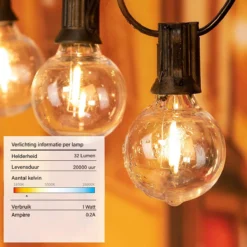 Homèlle Solar Lichtsnoer - 25 LED - 7.5 Meter - Warm-wit - Tuinverlichting Op Zonne-energie - Kerstverlichting - Buitenverlichting - Lichtslinger - Lampjes Slinger - Transperant 3 Homèlle Solar Lichtsnoer - 25 LED - 7.5 Meter - Warm-wit - Tuinverlichting Op Zonne-energie - Kerstverlichting - Buitenverlichting - Lichtslinger - Lampjes Slinger - Transperant -Tuinmeubelseries Winkel 1200x1200 1482