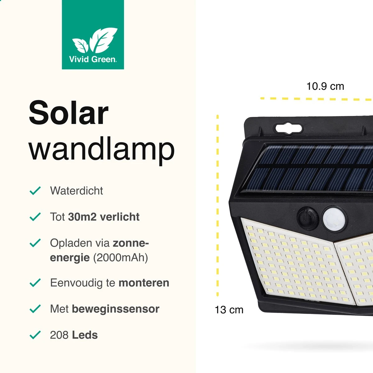 Vivid Green Solar buitenlamp met bewegingssensor 208 LED - Wandlamp op zonne energie - Tuinverlichting - Waterdicht - Met sensor - Lamp - Zwart Vivid Green Solar Buitenlamp Met Bewegingssensor 208 LED - Wandlamp Op Zonne Energie - Tuinverlichting - Waterdicht - Met Sensor - Lamp - Zwart -Tuinmeubelseries Winkel 1200x1200 1486