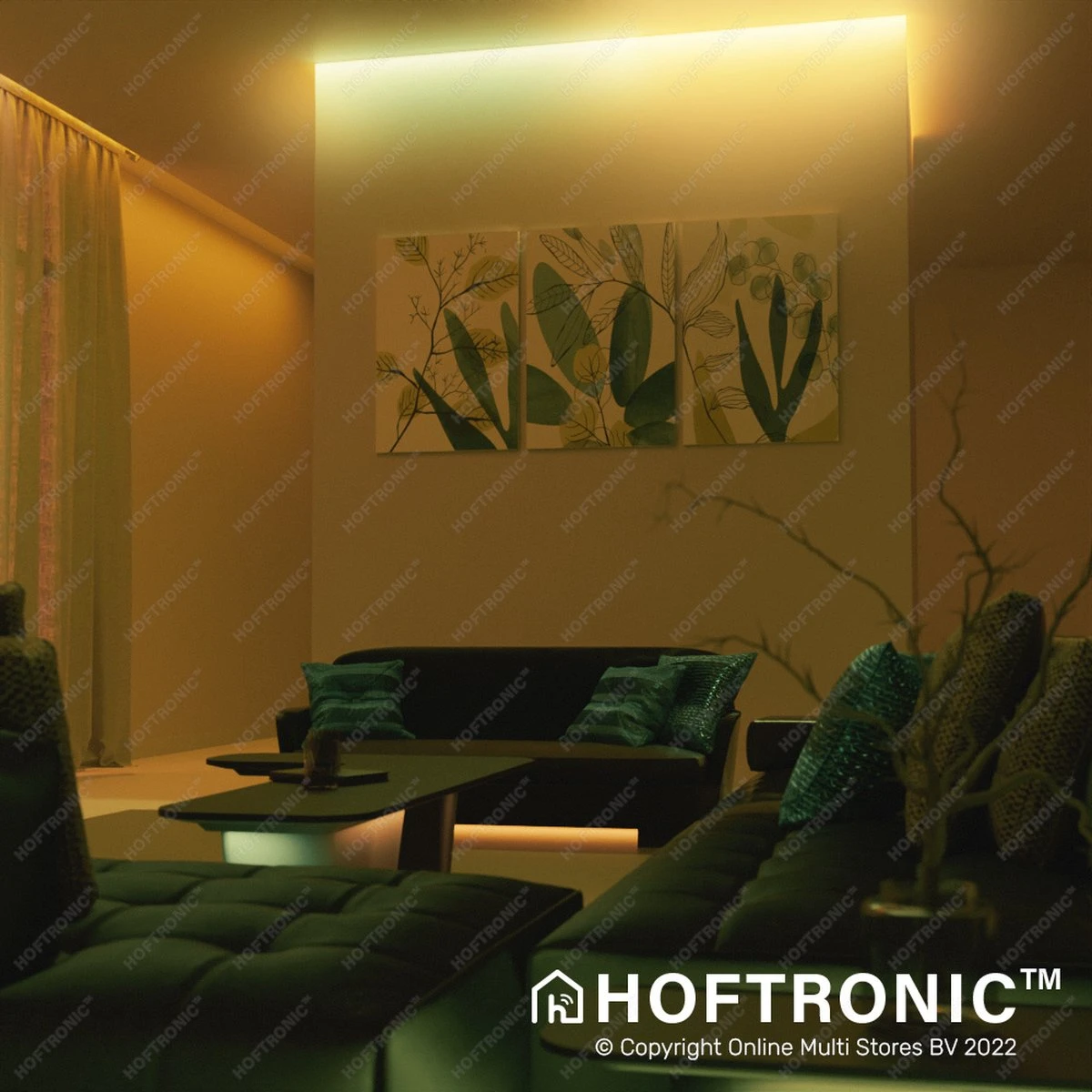 HOFTRONIC - Smart LED Strip 5m - RGB Flow Colors - WiFi + Bluetooth - 16,5 miljoen kleuren met 120 LEDs - Music Sync - Met afstandsbediening - Zelfklevend - Voor Google Home, Amazon Alexa en Siri HOFTRONIC - Smart LED Strip 5m - RGB Flow Colors - WiFi + Bluetooth - 16,5 Miljoen Kleuren Met 120 LEDs - Music Sync - Met Afstandsbediening - Zelfklevend - Voor Google Home, Amazon Alexa En Siri -Tuinmeubelseries Winkel 1200x1200 1512