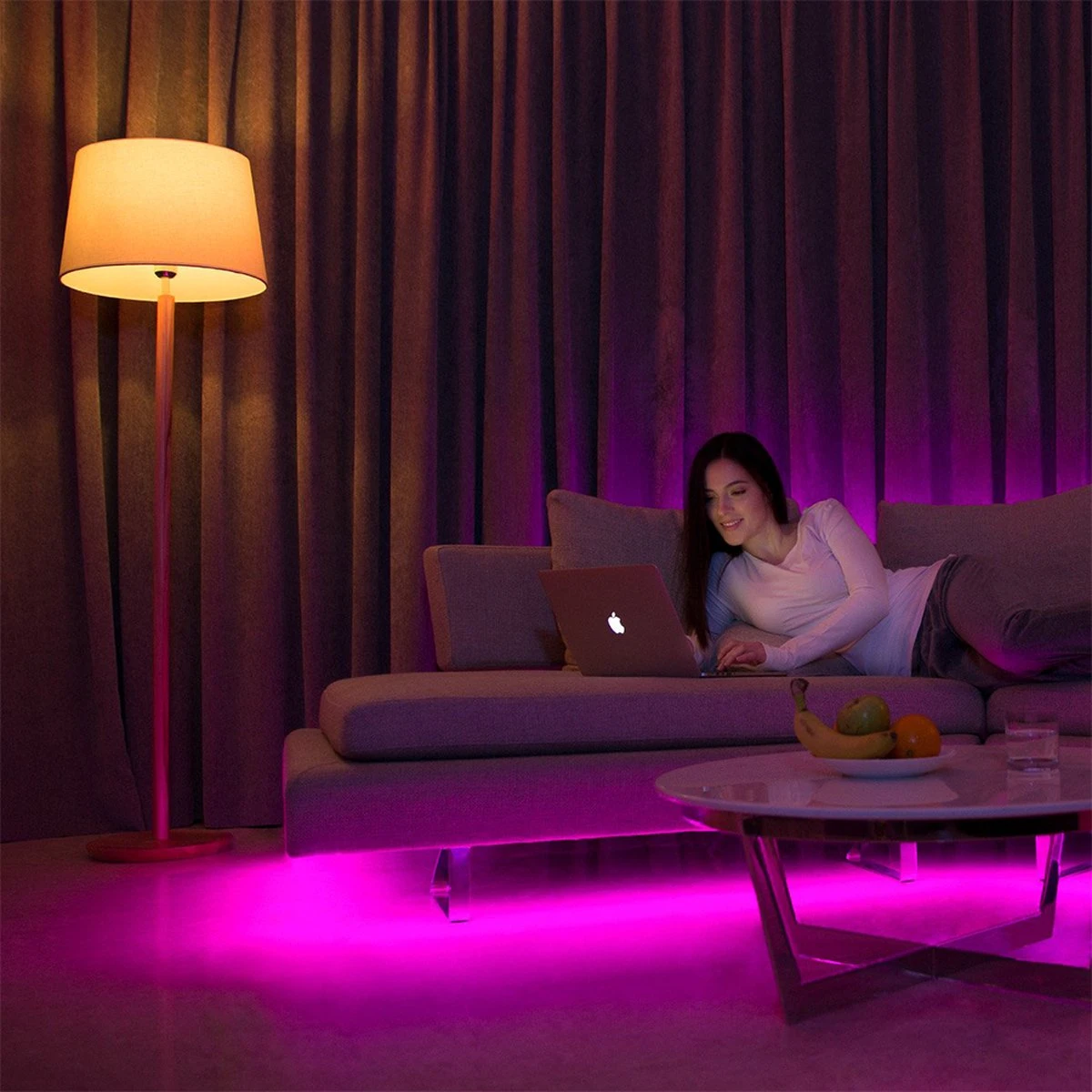 HOFTRONIC - Smart LED Strip 5m - RGB Flow Colors - WiFi + Bluetooth - 16,5 miljoen kleuren met 120 LEDs - Music Sync - Met afstandsbediening - Zelfklevend - Voor Google Home, Amazon Alexa en Siri HOFTRONIC - Smart LED Strip 5m - RGB Flow Colors - WiFi + Bluetooth - 16,5 Miljoen Kleuren Met 120 LEDs - Music Sync - Met Afstandsbediening - Zelfklevend - Voor Google Home, Amazon Alexa En Siri -Tuinmeubelseries Winkel 1200x1200 1517
