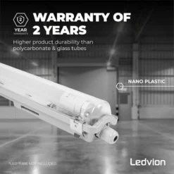 Ledvion LED TL Armatuur 60cm - IP65 - Koppelbaar - RVS Clips -Tuinmeubelseries Winkel 1200x1200 1519