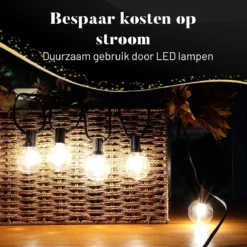 Homèlle Lichtsnoer 50 LED - 15 Meter - Warm-wit - Tuinverlichting - Kerstverlichting - Buitenverlichting - Lichtslinger - Lampjes Slinger - Transparant -Tuinmeubelseries Winkel 1200x1200 1541