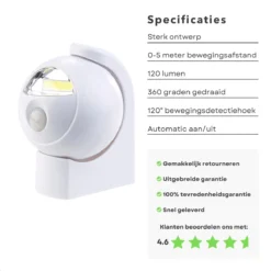 Cheqo® Bewegingsmelder - Lamp Met Bewegingssensor Voor Binnen En Buiten - Plafondlamp - 0 Tot 5m Afstand - Automatisch Aan/Uit - 25sec Vertraging - Wandmontage - Op Batterijen 3 Cheqo® Bewegingsmelder - Lamp Met Bewegingssensor Voor Binnen En Buiten - Plafondlamp - 0 Tot 5m Afstand - Automatisch Aan/Uit - 25sec Vertraging - Wandmontage - Op Batterijen -Tuinmeubelseries Winkel 1200x1200 1564