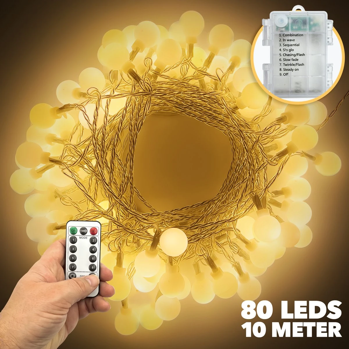 Brightly® Lichtsnoer van 10 Meter LED – Op Batterijen – Voor Binnen en Buiten – Warm wit Lichtslinger – Tuinverlichting met Lampjes Slinger – LED Fairy Lights – Waterdicht Brightly® Lichtsnoer Van 10 Meter LED – Op Batterijen – Voor Binnen En Buiten – Warm Wit Lichtslinger – Tuinverlichting Met Lampjes Slinger – LED Fairy Lights – Waterdicht -Tuinmeubelseries Winkel 1200x1200 1566