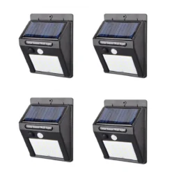 Merkloos Solar Led Lamp Met Bewegingssensor | Zonne-energie | Led Buiten Lamp | 30 LED Lampen | Avond Lampen Tuin | Tuin Accessoires | Licht | Water Dicht | Wand Lamp