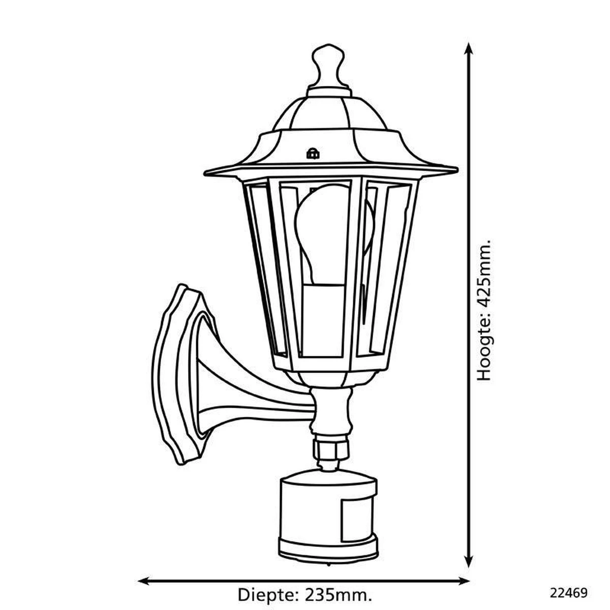 EGLO Laterna 4 Wandlamp - Voor buiten - Met Sensor - 1 Lichts - Zwart EGLO Laterna 4 Wandlamp - Voor Buiten - Met Sensor - 1 Lichts - Zwart -Tuinmeubelseries Winkel 1200x1200 1605