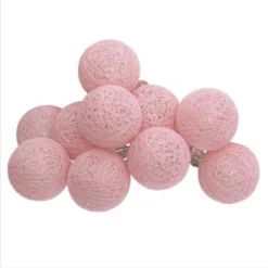 Atmosphera LED Feestverlichting Land Balletjes Roze - Lichtslingers Katoen - Cotton Ball - 10 Ballen - Dia 6 Cm - Guirlande -Tuinmeubelseries Winkel 1200x1200 1631