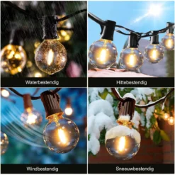 A Sunny Day Solar Lichtsnoer Buiten Inclusief 25 LED Lampen Voor Buiten - Lichtsnoer Op Zonne-energie - 25 LED Lampen - Solar Tuinverlichting - Lichtslinger - Prikkabel - Priklicht - Lichtsnoer -Tuinmeubelseries Winkel 1200x1200 1637