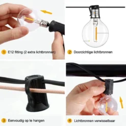 Merkloos Lichtsnoer Op Zonne-energie - Warm Wit - Tuinverlichting - Lichtslinger - 10M - Waterdicht - E27 Fitting - Warm Wit - Incl. 20 LED Lampen - Voor Binnen En Buiten - Solar Tuinverlichting 9 Merkloos Lichtsnoer Op Zonne-energie - Warm Wit - Tuinverlichting - Lichtslinger - 10M - Waterdicht - E27 Fitting - Warm Wit - Incl. 20 LED Lampen - Voor Binnen En Buiten - Solar Tuinverlichting -Tuinmeubelseries Winkel 1200x1200 1676