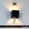 Elumia® Wandlamp Met Bewegingssensor Voor Binnen En Buiten - Zwart - 10x10x10cm - Warm Wit(2700K) - 12W - Industrieel - Waterdicht - LED