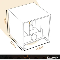 Elumia® Wandlamp Met Bewegingssensor Voor Binnen En Buiten - Zwart - 10x10x10cm - Warm Wit(2700K) - 12W - Industrieel - Waterdicht - LED -Tuinmeubelseries Winkel 1200x1200 1682