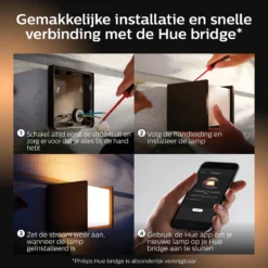Philips Hue Fuzo Muurlamp - Warmwit Licht - Zwart - Smal - Open 7 Philips Hue Fuzo Muurlamp - Warmwit Licht - Zwart - Smal - Open -Tuinmeubelseries Winkel 1200x1200 1695