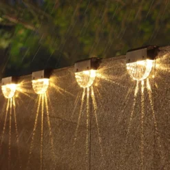 Sense14 – Buitenlamp Dag Nacht Sensor – 4 Stuks - Warmlicht – Balkon, Wand Of Leuning - Tuinverlichting - RGB-Kleurentuinlamp - Zonne Energie – Buitenlamp Met Schemersensor