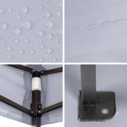 LifeGoods Partytent - 3x3 M - Easy Up - Opvouwbaar - Waterdicht - Draagtas Met Wieltjes - Donkergrijs -Tuinmeubelseries Winkel 1200x1200 17