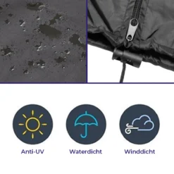 Merkloos Parasolhoes Met Rits En Trekkoord – Beschermhoes Voor Zweefparasol & Staande Parasol – Waterdicht Afdekhoes – Hoes Voor Hangparasol – Inclusief Opberghoes – Zwart - 205 Cm -Tuinmeubelseries Winkel 1200x1200 172