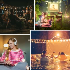 Homèlle Solar Lichtsnoer - 20 LED - 5 Meter - Warm-wit - ø5cm - Tuinverlichting Op Zonne-energie - Kerstverlichting - Buitenverlichting - Lichtslinger - Lampjes Slinger - Melkig -Tuinmeubelseries Winkel 1200x1200 1742