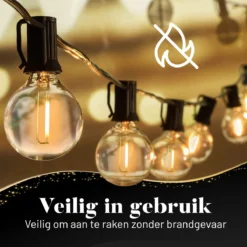 Homèlle Lichtsnoer - 25 LED - 7.5 Meter - Warm-wit - Tuinverlichting - Kerstverlichting - Buitenverlichting - Lichtslinger - Lampjes Slinger - Transparant -Tuinmeubelseries Winkel 1200x1200 1750