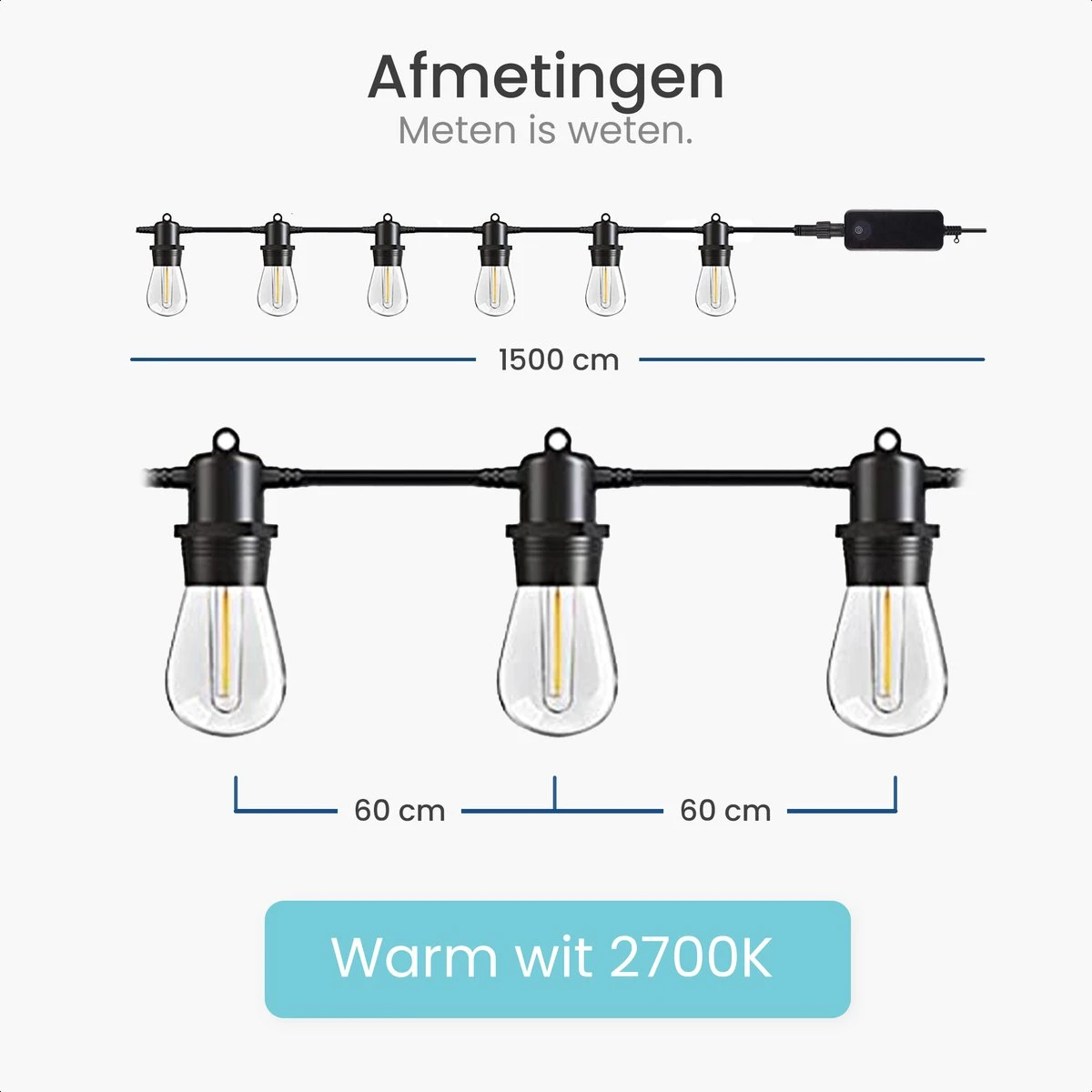 Gologi lichtsnoer buiten en binnen - Lichtslinger 15M - Tuinverlichting LED - Warme sfeerverlichting 2700K - Smart verlichting - Koppelbaar tot 30M Gologi Lichtsnoer Buiten En Binnen - Lichtslinger 15M - Tuinverlichting LED - Warme Sfeerverlichting 2700K - Smart Verlichting - Koppelbaar Tot 30M -Tuinmeubelseries Winkel 1200x1200 1765