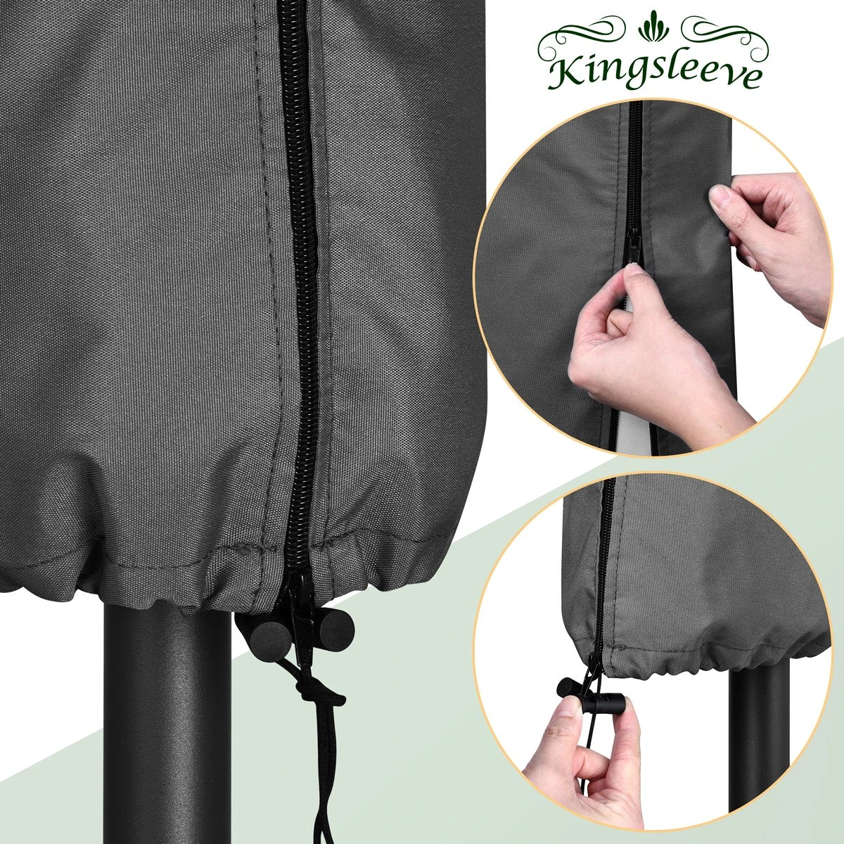 Kingsleeve Parasolhoes tot Ø 330cm - Weerbestendig Robuust - Grijs Kingsleeve Parasolhoes Tot Ø 330cm - Weerbestendig Robuust - Grijs -Tuinmeubelseries Winkel 1200x1200 178