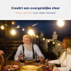 Novalits - Lichtsnoer Buiten & Binnen – Lichtslinger 16 Meter Met 25 LED's – Tuinverlichting Led - Sfeerverlichting - Prikkabel - Lampjes Slinger - Feestverlichting - Met Afstandsbediening & Dimfunctie - 4 Extra Leds -Tuinmeubelseries Winkel 1200x1200 1803