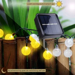 Homèlle Solar Lichtsnoer - 50 LED - 5 + 2 Meter - Warm-wit - ø2cm - Tuinverlichting Op Zonne-energie - Kerstverlichting - Buitenverlichting - Lichtslinger - Lampjes Slinger - Cristal -Tuinmeubelseries Winkel 1200x1200 1867