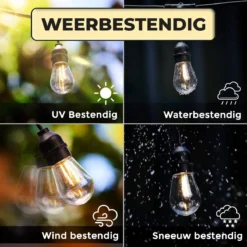 Nince Smart Tuinverlichting 15 Meter - Bedien Met Smartphone - Sfeerverlichting Voor In De Tuin - Lichtsnoer - Tuinverlichting Met Snoer - E27 -Tuinmeubelseries Winkel 1200x1200 1872