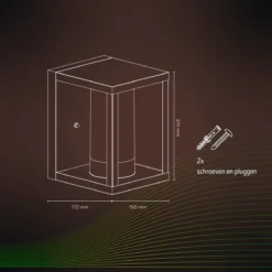 Calex Smart Outdoor LED Buitenlamp - Slimme Wandlamp - RGB En Warm Wit Licht - 4W - Zwart -Tuinmeubelseries Winkel 1200x1200 1884