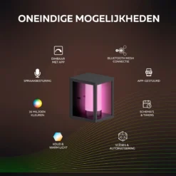 Calex Smart Outdoor LED Buitenlamp - Slimme Wandlamp - RGB En Warm Wit Licht - 4W - Zwart -Tuinmeubelseries Winkel 1200x1200 1885