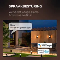 Calex Smart Outdoor LED Buitenlamp - Slimme Wandlamp - RGB En Warm Wit Licht - 4W - Zwart -Tuinmeubelseries Winkel 1200x1200 1886