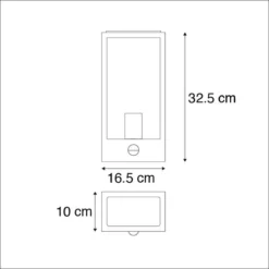 QAZQA Rotterdam - Moderne Wandlamp Met Bewegingsmelder | Bewegingssensor | Sensor Voor Buiten - 1 Lichts - D 110 Mm - Zwart - Buitenverlichting -Tuinmeubelseries Winkel 1200x1200 1907
