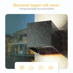 Goliving Lamp – Wandlamp Zwart Binnen En Buiten – Kubuslamp Industrieel – Buitenlamp - Waterdichte LED-verlichting - Energiezuinig En Roestvrij -Tuinmeubelseries Winkel 1200x1200 1919