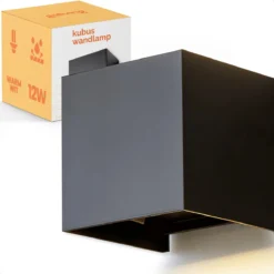 Goliving Lamp – Wandlamp Zwart Binnen En Buiten – Kubuslamp Industrieel – Buitenlamp - Waterdichte LED-verlichting - Energiezuinig En Roestvrij -Tuinmeubelseries Winkel 1200x1200 1924