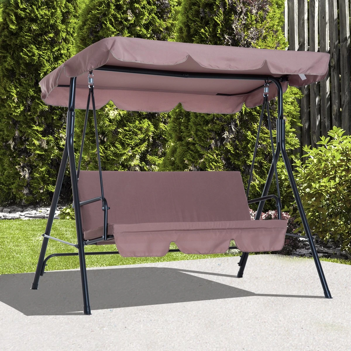 Outsunny Hollywoodschommel 3-zits tuinschommel schommelbank met dak 3 kleuren 84A-054 Outsunny Hollywoodschommel 3-zits Tuinschommel Schommelbank Met Dak 3 Kleuren 84A-054 -Tuinmeubelseries Winkel 1200x1200 193