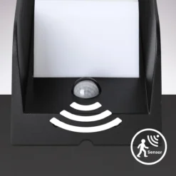 B.K.Licht - Buiten Wandlamp - Met Bewegingssensor - Voor Buiten - Netstroom - Metalen - Rechthoekige - Zwarte Wandlampen - Met 1 Lichtpunt - IP44 - Buitenverlichting - Buitenlamp - E27 Fitting - 25.5x12x10 Cm - Excl. Lichtbron -Tuinmeubelseries Winkel 1200x1200 1938