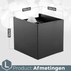 Lura Life - Design Wandlamp Kubus Met Bewegingssensor - LED - Zwart - 3000K Warm Wit - IP65 Waterdicht - Muurlamp - Geschikt Voor Binnen & Buiten - Motion Sensor -Tuinmeubelseries Winkel 1200x1200 1998