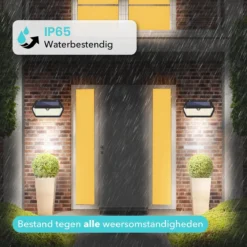 Iqonic Buitenlamp Met Bewegingssensor - Zonne-energie - 266 LED's - Wandlamp Buiten Met Sensor - Solar Buitenverlichting - Zwart -Tuinmeubelseries Winkel 1200x1200 2009