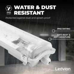 Ledvion LED TL Armatuur 150cm - Dubbel - IP65 - Geschikt Voor Koppelbaar - RVS Clips -Tuinmeubelseries Winkel 1200x1200 2031