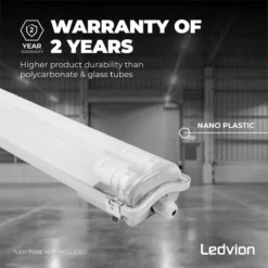 Ledvion LED TL Armatuur 150cm - Dubbel - IP65 - Geschikt Voor Koppelbaar - RVS Clips -Tuinmeubelseries Winkel 1200x1200 2034