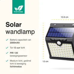 Vivid Green Solar Buitenlamp Met Bewegingssensor - Buitenverlichting Zonne Energie - Tuinverlichting - Wandlamp Buiten - Met Sensor - Led 2 Vivid Green Solar Buitenlamp Met Bewegingssensor - Buitenverlichting Zonne Energie - Tuinverlichting - Wandlamp Buiten - Met Sensor - Led -Tuinmeubelseries Winkel 1200x1200 2059