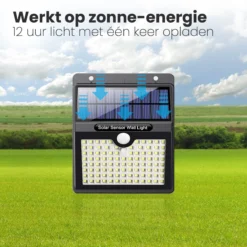 Auronic Buitenlamp - Zonne-energie - 2 Stuks - Bewegingssensor - 97 LED's - Wandlamp - IP65 - Zwart -Tuinmeubelseries Winkel 1200x1200 2092