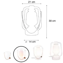 QAZQA Storm - Moderne LED Dimbare Staande Buitenlamp | Staande Lamp Voor Buiten Met Dimmer - 1 Lichts - H 300 Mm - Wit - Buitenverlichting -Tuinmeubelseries Winkel 1200x1200 2100