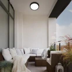 Led Buiten Plafondlamp - Geschit Voor Binnen En Buiten Opbouwlamp - 18w - 4000K Daglicht - 2235 Lumen - Rond - Zwart/Wit - 210 Mm - IP65 -Tuinmeubelseries Winkel 1200x1200 2209